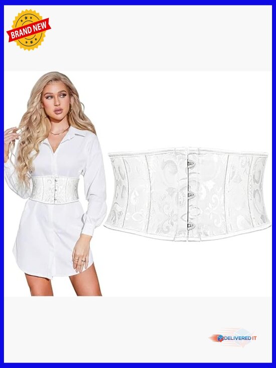 Underbust Lace Up Corset Belt for Women Renaissance Steampunk Bustier main image 7